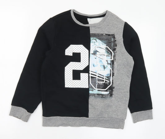Marks and Spencer Boys Multicoloured Cotton Pullover Sweatshirt Size 9-10 Years - Numbers
