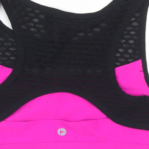 90 Degree Womens Pink Polyester Cropped Tank Size XS Round Neck - Sports Bra