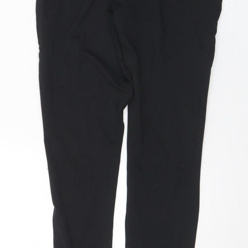 Workout Womens Black Polyester Pedal Pusher Leggings Size 10 L29 in Regular - 10-12
