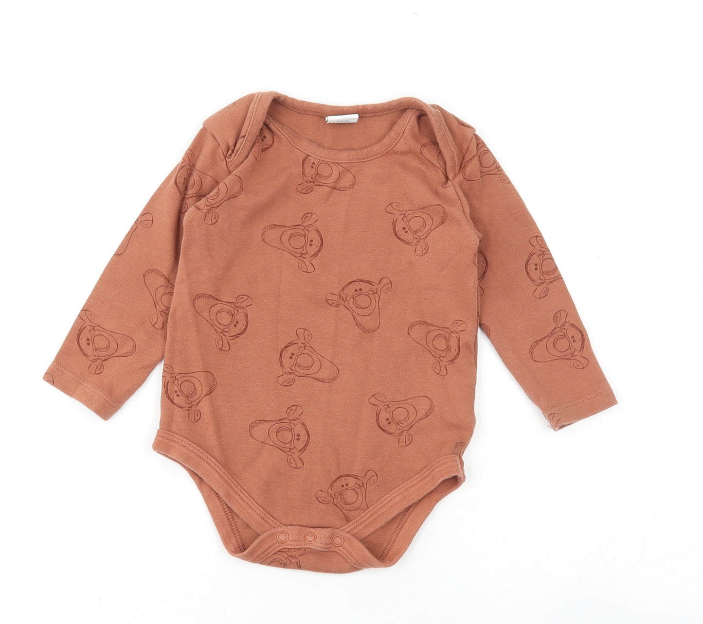 Disney Baby Baby Brown Geometric Cotton Bodysuit Outfit/Set Size 9-12 Months - Tigger