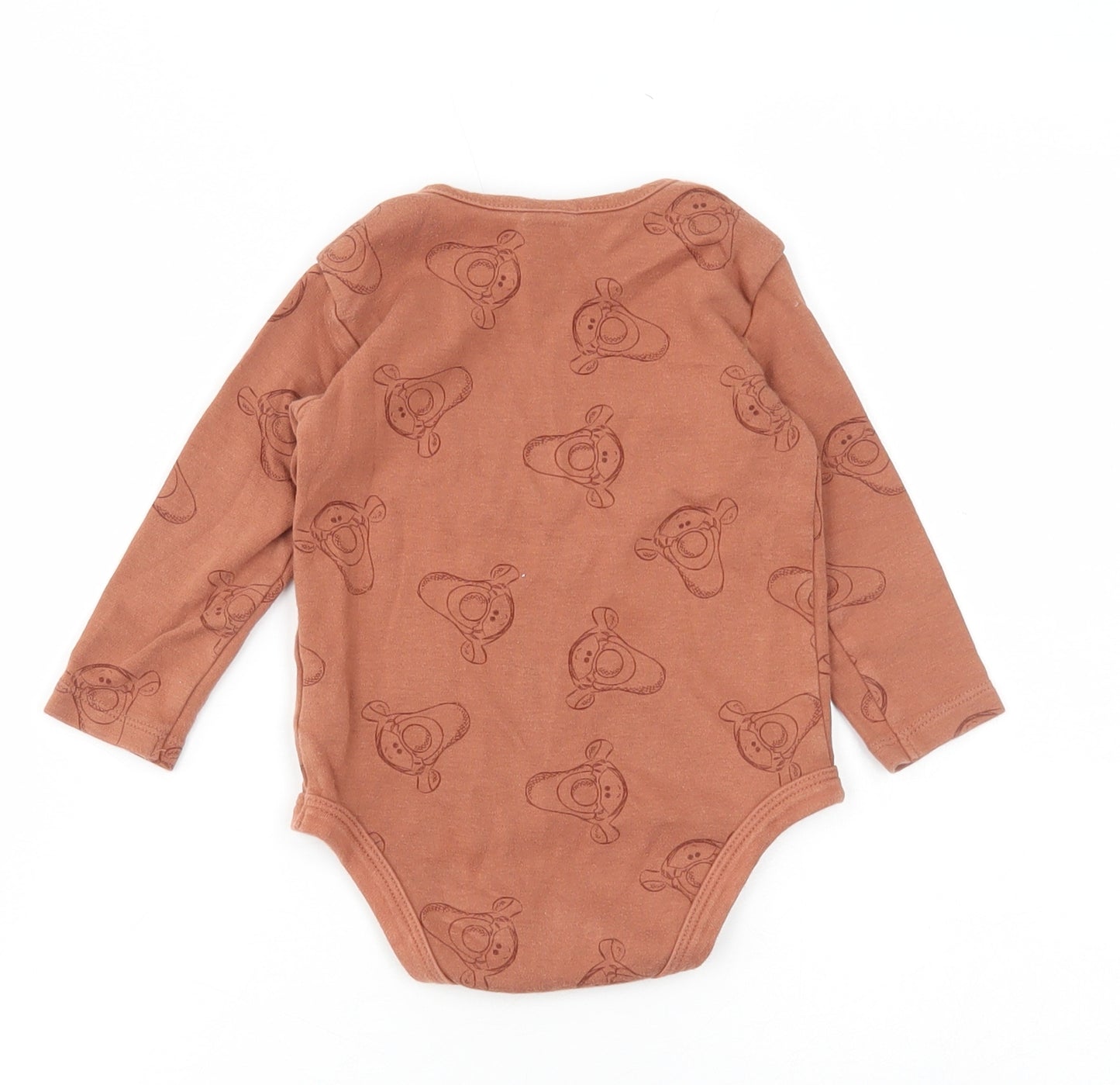 Disney Baby Baby Brown Geometric Cotton Bodysuit Outfit/Set Size 9-12 Months - Tigger