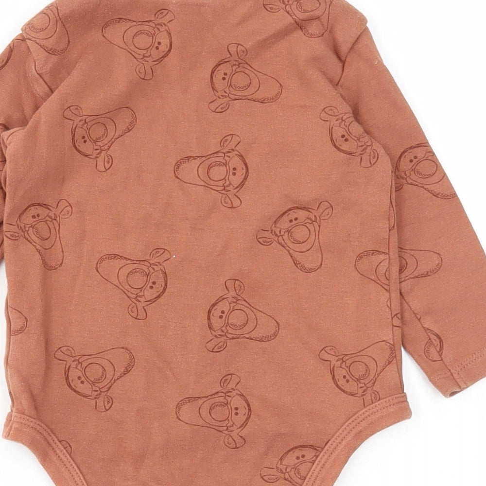 Disney Baby Baby Brown Geometric Cotton Bodysuit Outfit/Set Size 9-12 Months - Tigger