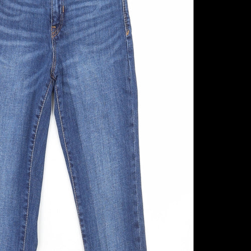 Gap Girls Blue Cotton Bootcut Jeans Size 10 Years Regular Zip