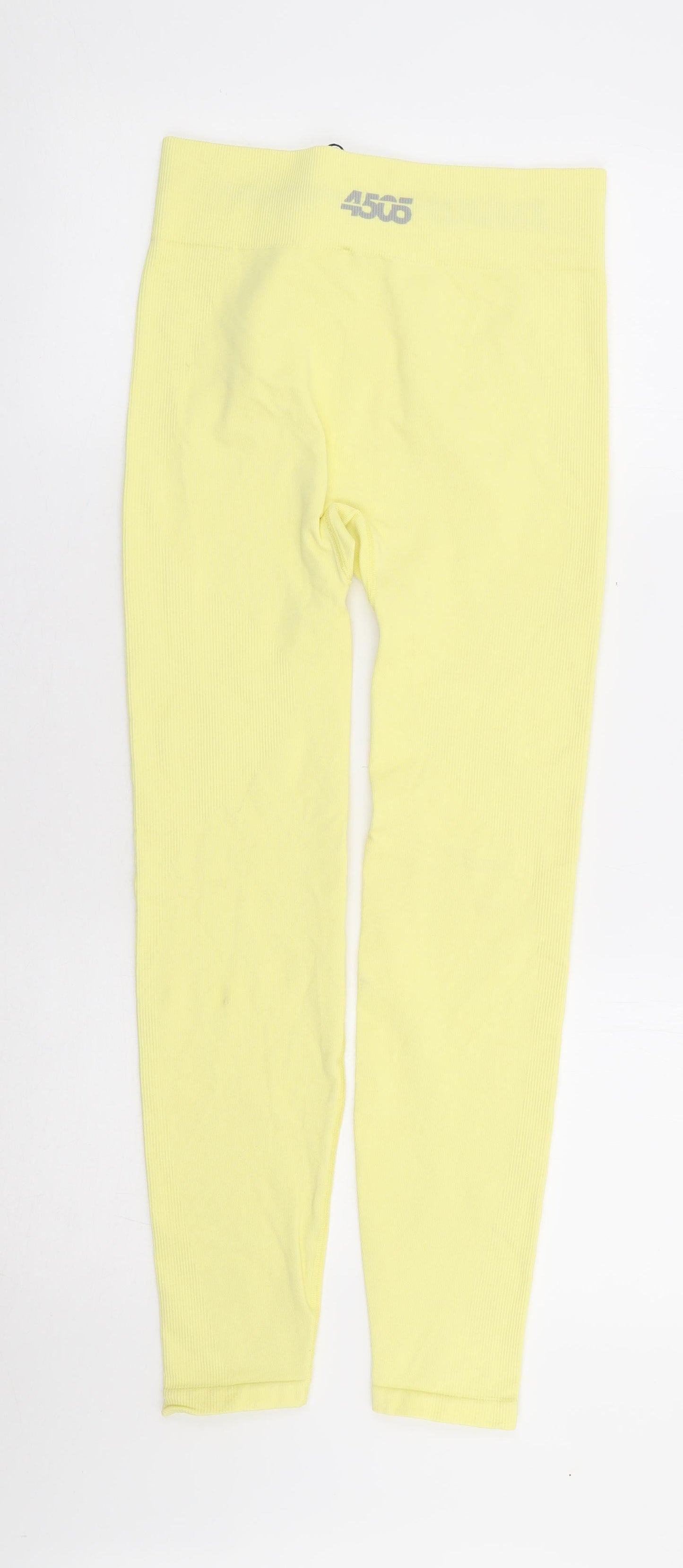 ASOS Womens Yellow Polyester Track Pants Leggings Size M L27 in Regular