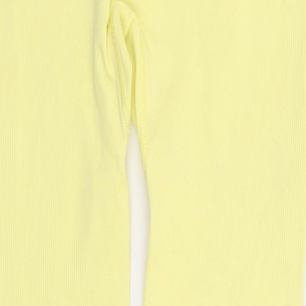 ASOS Womens Yellow Polyester Track Pants Leggings Size M L27 in Regular