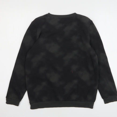 Primark Boys Black Geometric Cotton Pullover Sweatshirt Size 11-12 Years Pullover