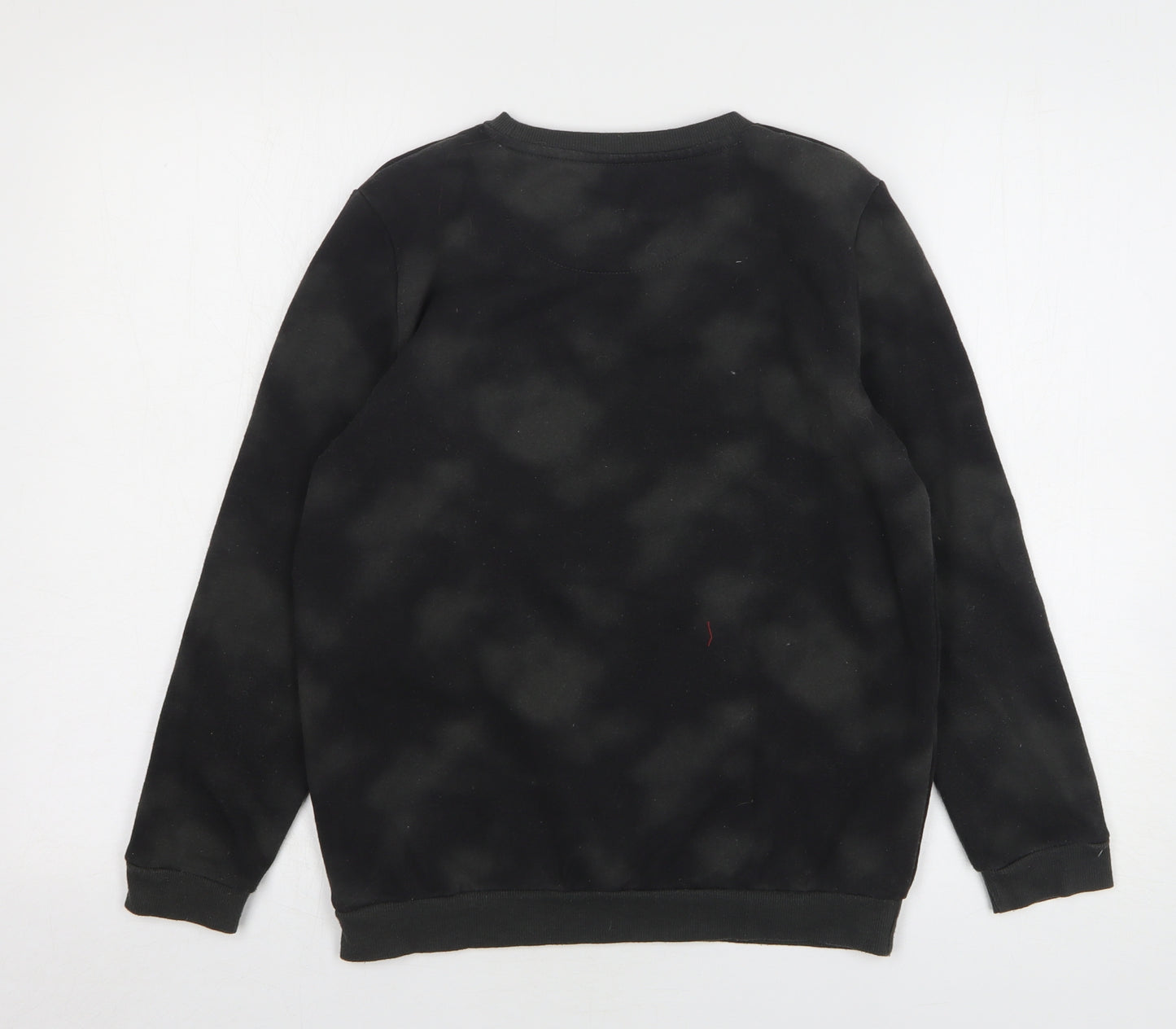 Primark Boys Black Geometric Cotton Pullover Sweatshirt Size 11-12 Years Pullover