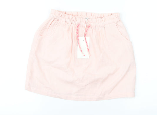 Leigh Tucker Willow Girls Pink Cotton Straight & Pencil Skirt Size 9-10 Years Regular Tie