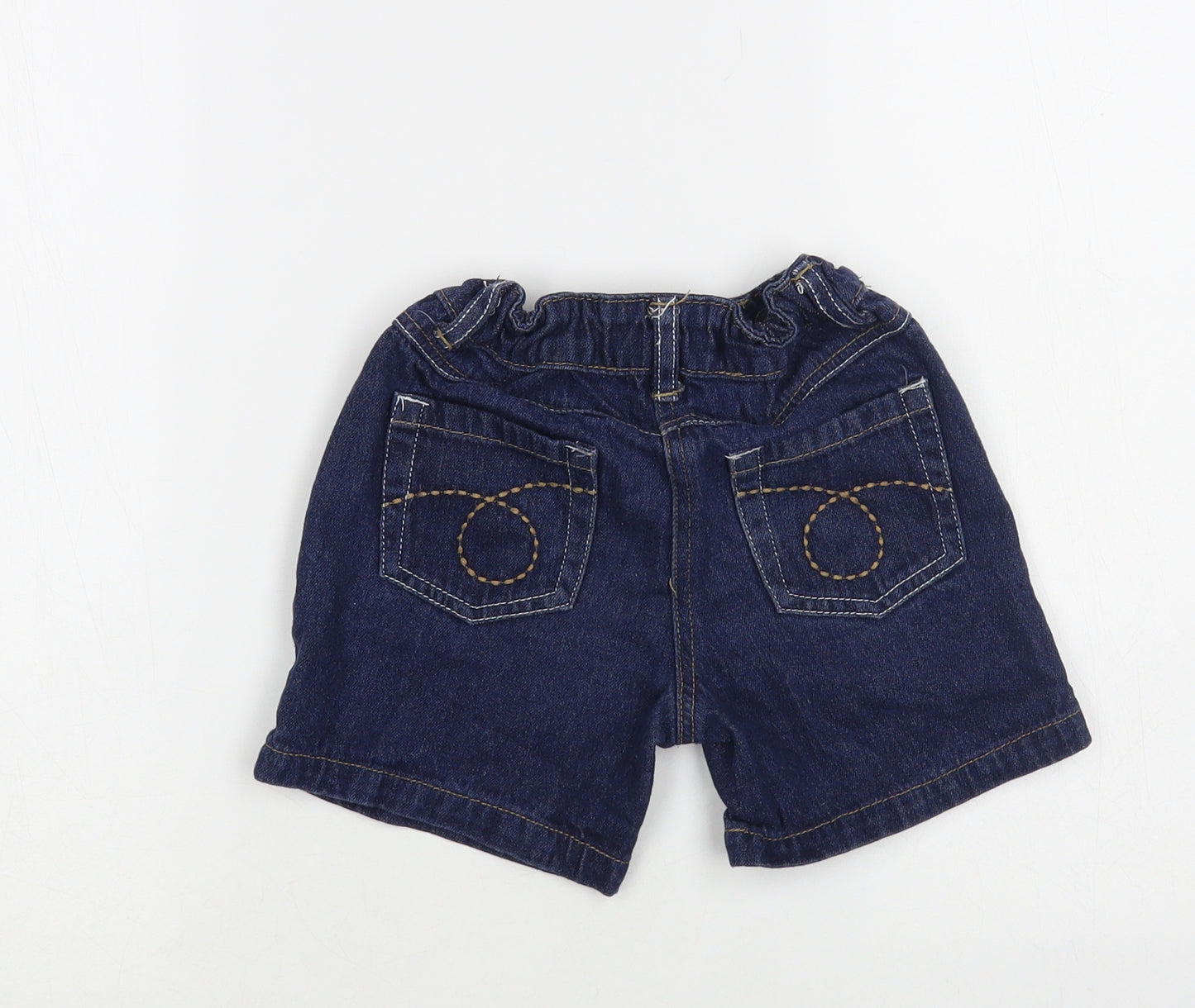 Denim Co. Boys Blue Cotton Chino Shorts Size 6-7 Years Regular Snap