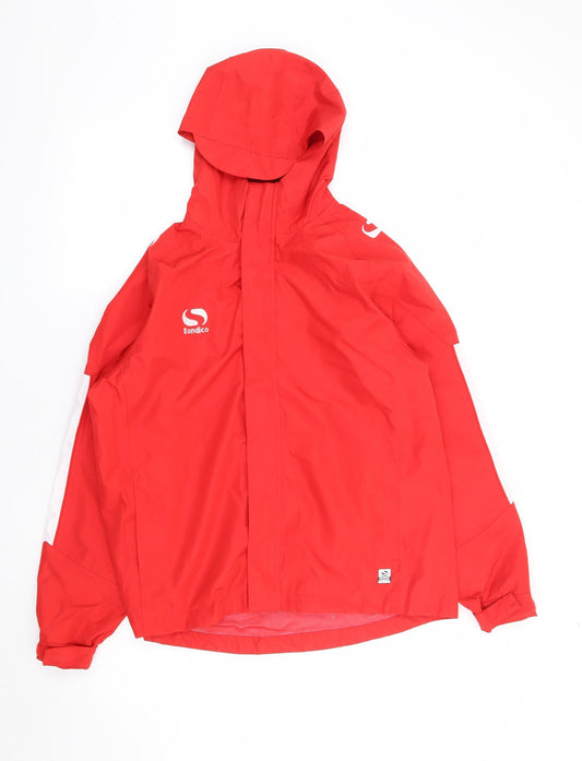 Sondico Boys Red Rain Coat Coat Size 13 Years Zip