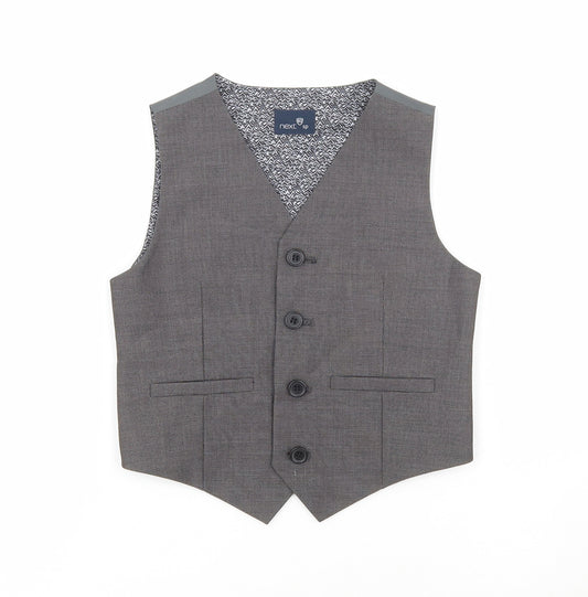 NEXT Boys Grey Gilet Blazer Size 3-4 Years Button - Suit