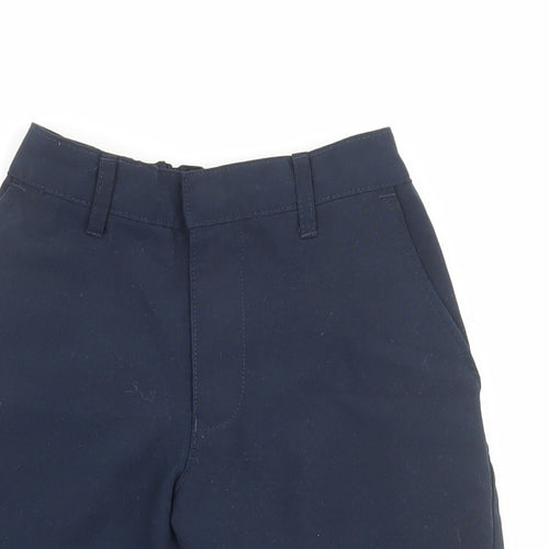 Marks and Spencer Boys Blue Polyester Bermuda Shorts Size 6-7 Years Regular Hook & Loop