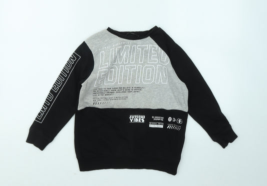 George Boys Black Cotton Pullover Sweatshirt Size 7-8 Years Pullover - Limited Edition Awesome Vibes