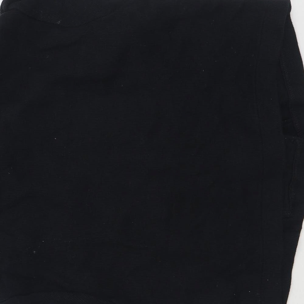 NEXT Girls Black Round Neck 100% Cotton Cardigan Jumper Size 11 Years Button