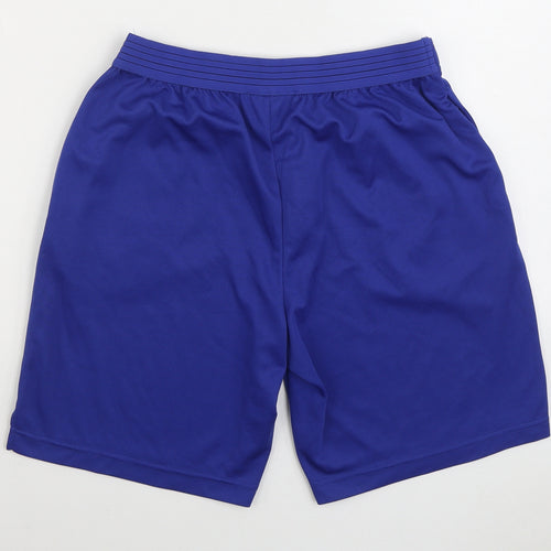 Workout Mens Blue Polyester Sweat Shorts Size M L7 in Regular