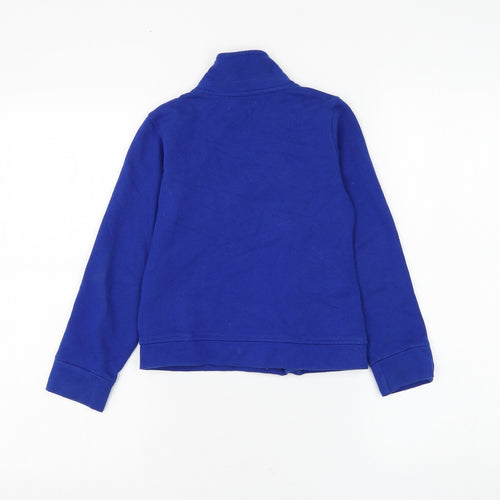 Debenhams Girls Blue Jacket Size 7 Years Zip