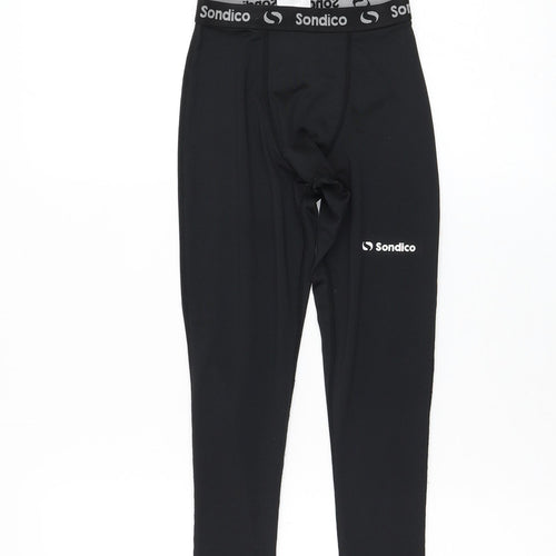Sondico Girls Black Polyester Jogger Trousers Size 5-6 Years Regular Pullover - Leggings