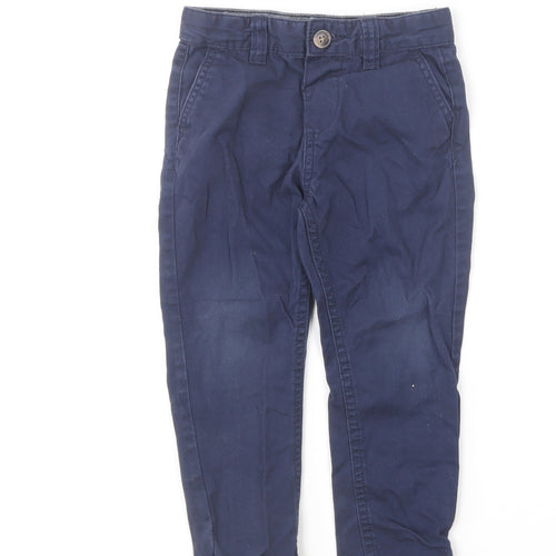 Denim & Co. Boys Blue Cotton Straight Jeans Size 2-3 Years Regular Button
