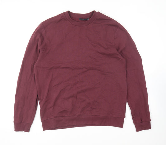 ASOS Mens Purple Cotton Pullover Sweatshirt Size M
