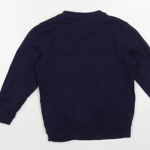 Studio Boys Blue Cotton Pullover Sweatshirt Size 5-6 Years Pullover - Oisin