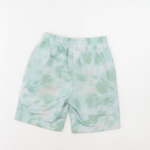 Pep & Co Boys Green Camouflage Polyester Sweat Shorts Size 6-7 Years Regular Drawstring - Tie Dye