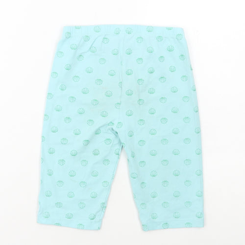 Dunnes Stores Girls Blue Geometric Cotton Cropped Trousers Size 9-10 Years Regular Pullover - Shell print