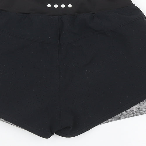 Souluxe Girls Black Polyester Cut-Off Shorts Size 6-7 Years Regular