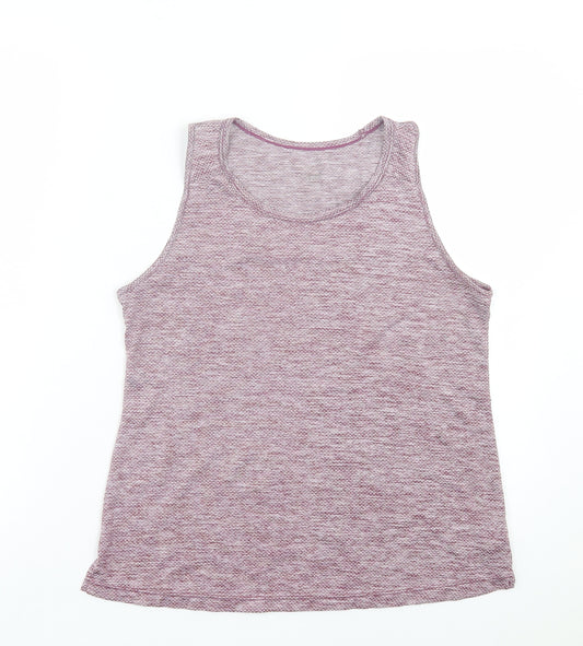 Dunnes Stores Womens Purple Polyester Basic Tank Size S Crew Neck Pullover