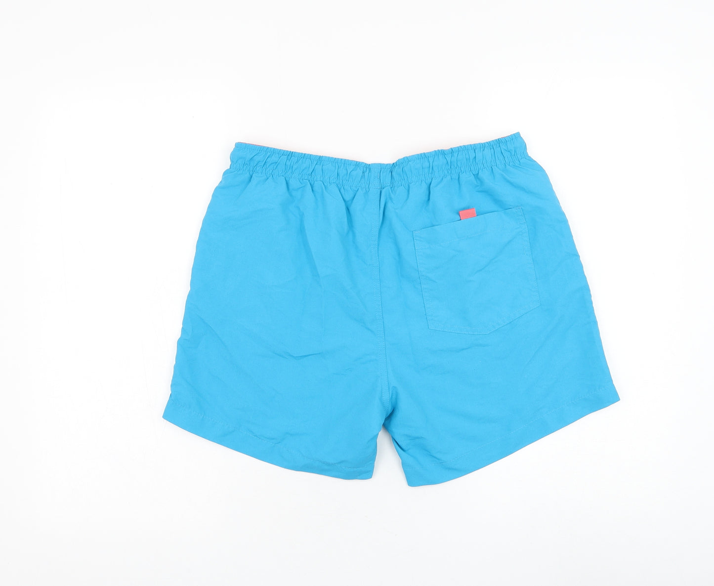 Peacocks Mens Blue Polyester Sweat Shorts Size M Regular Drawstring - Swimwear