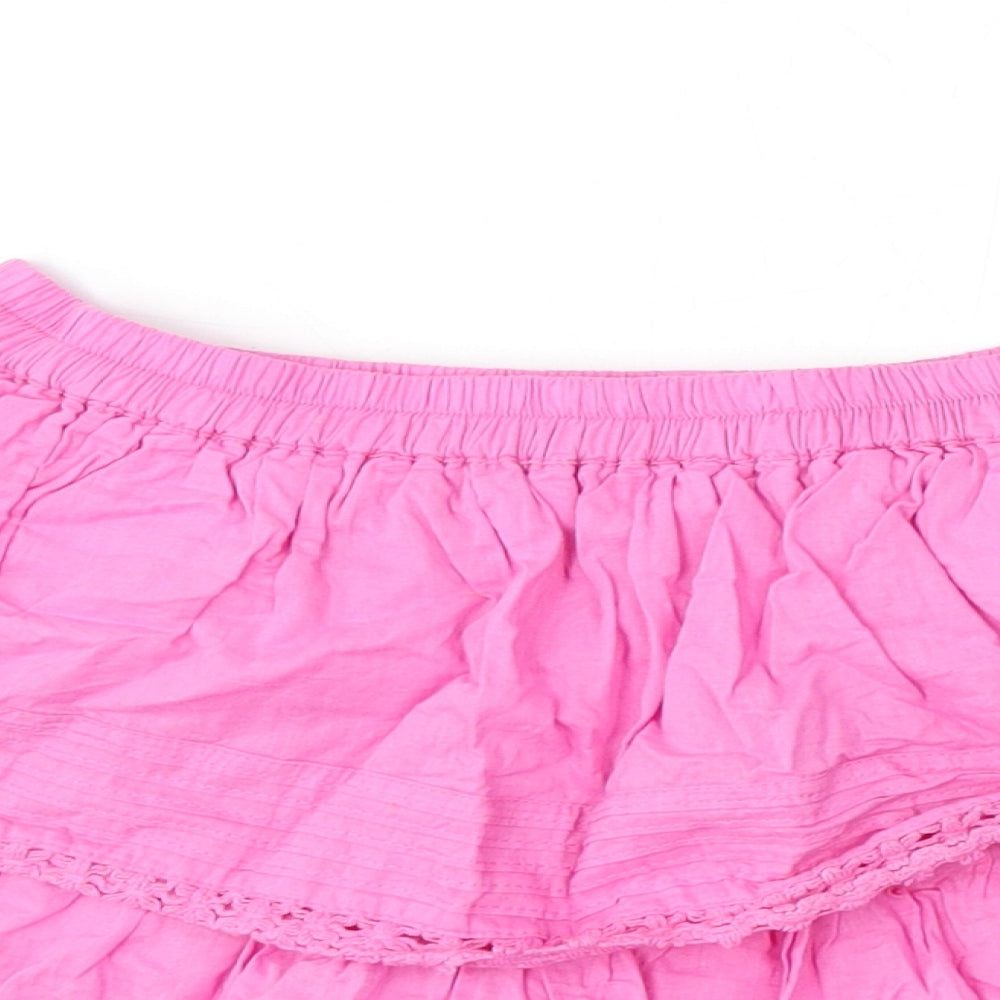 Dunnes Stores Girls Pink Cotton Skater Skirt Size 9 Years Regular