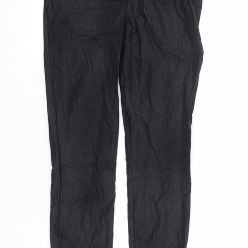 Papaya Womens Black Viscose Capri Leggings Size 10 L29 in - Textured