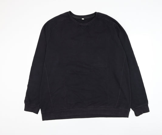 Preworn Mens Black Polyester Pullover Sweatshirt Size XL