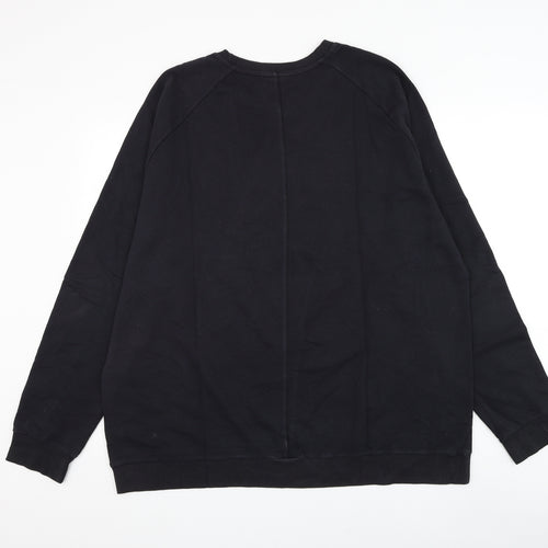 Preworn Mens Black Polyester Pullover Sweatshirt Size XL