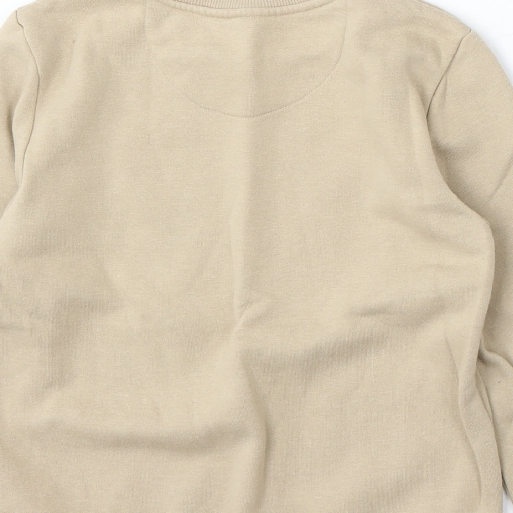 Primark Boys Beige Cotton Pullover Sweatshirt Size 7-8 Years - Bronx New York