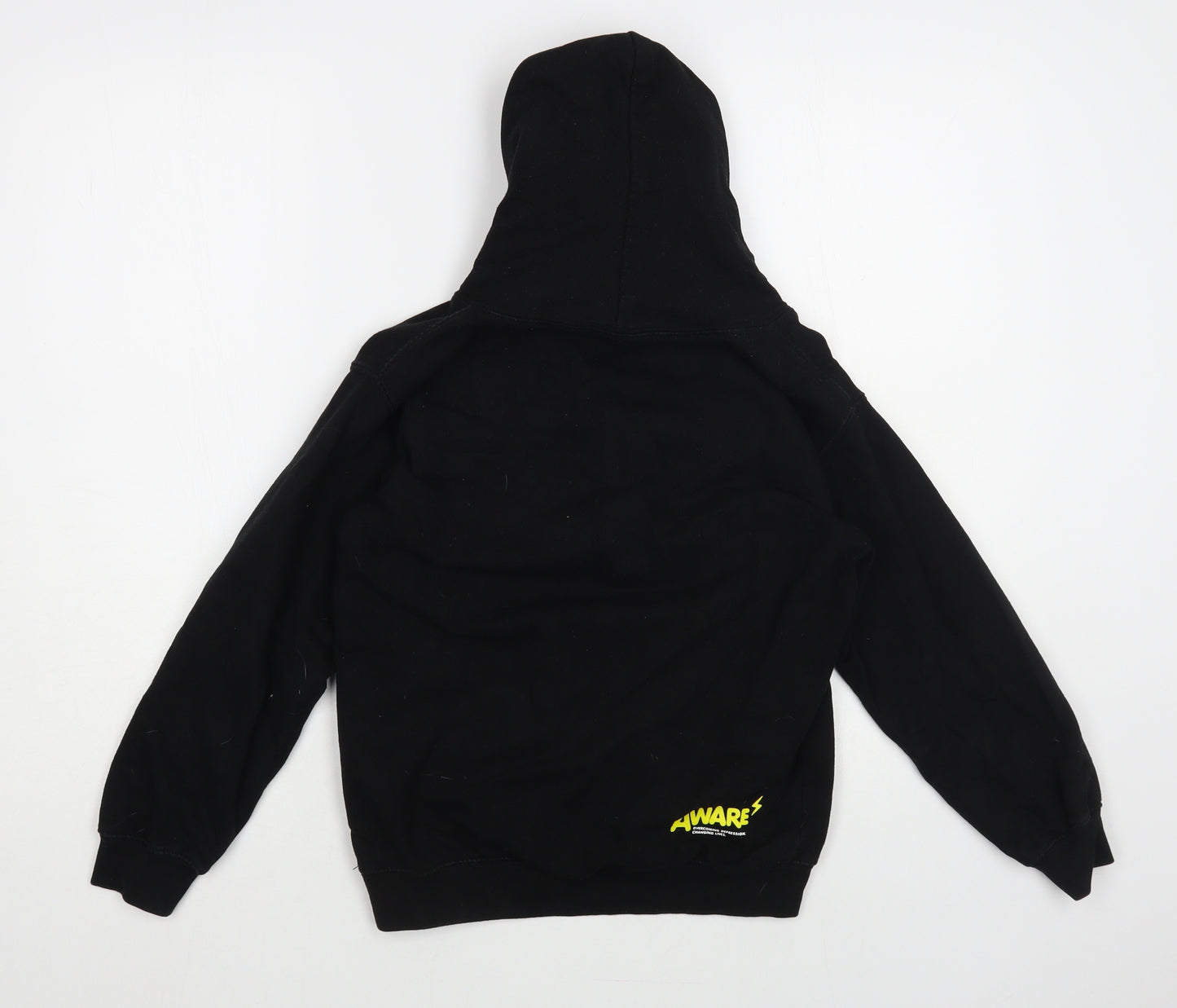 Just Hoods Boys Black Cotton Pullover Hoodie Size 9-10 Years Pullover - Express Yourself