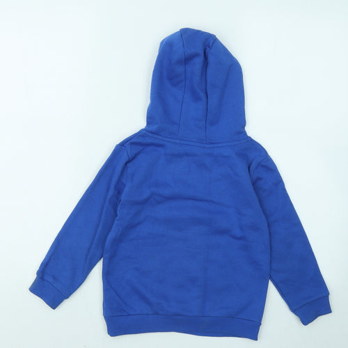 Dunnes Stores Boys Blue Cotton Pullover Hoodie Size 4-5 Years - Gamer Eat Sleep Game Repeat