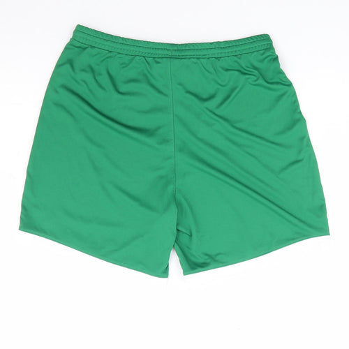 Joma Boys Green Polyester Sweat Shorts Size S L7 in Regular Drawstring
