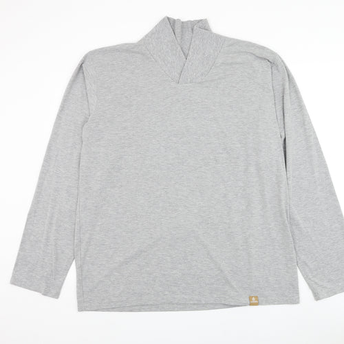 Hydra Mens Grey Polyester Pullover Sweatshirt Size L