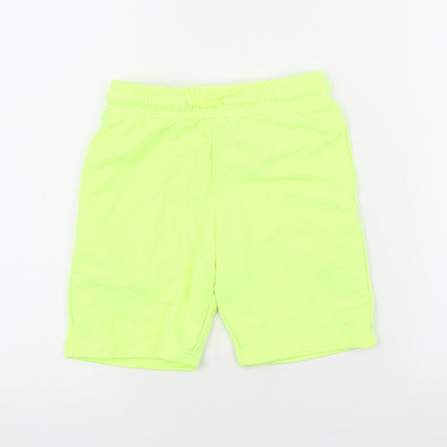 Dunnes Stores Boys Yellow Cotton Sweat Shorts Size 7-8 Years Regular Drawstring