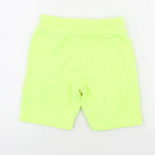Dunnes Stores Boys Yellow Cotton Sweat Shorts Size 7-8 Years Regular Drawstring
