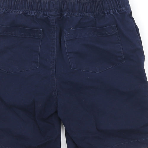 Joules Boys Blue Cotton Chino Shorts Size 6 Years Regular Drawstring