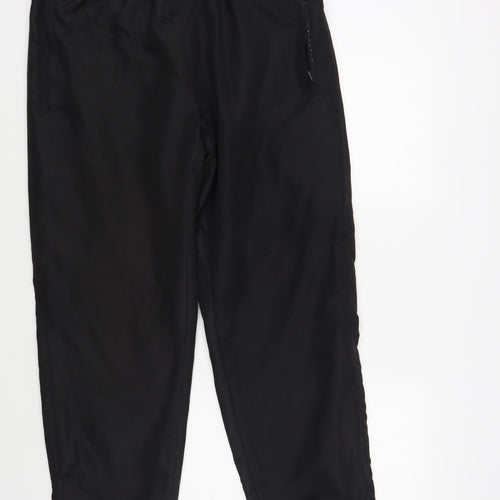 Dunnes Stores Mens Black Polyester Jogger Trousers Size L L30 in Regular Drawstring