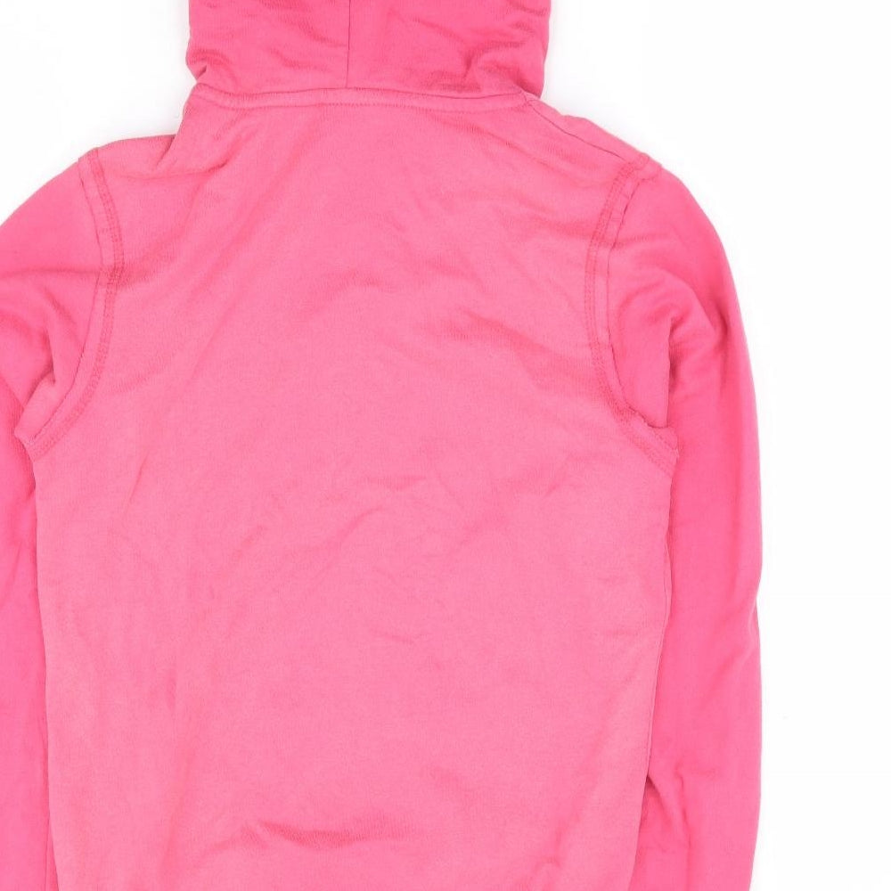 Supreme Womens Pink 100% Cotton Full Zip Hoodie Size 10 Zip
