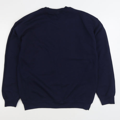 River Island Mens Blue Cotton Pullover Sweatshirt Size S