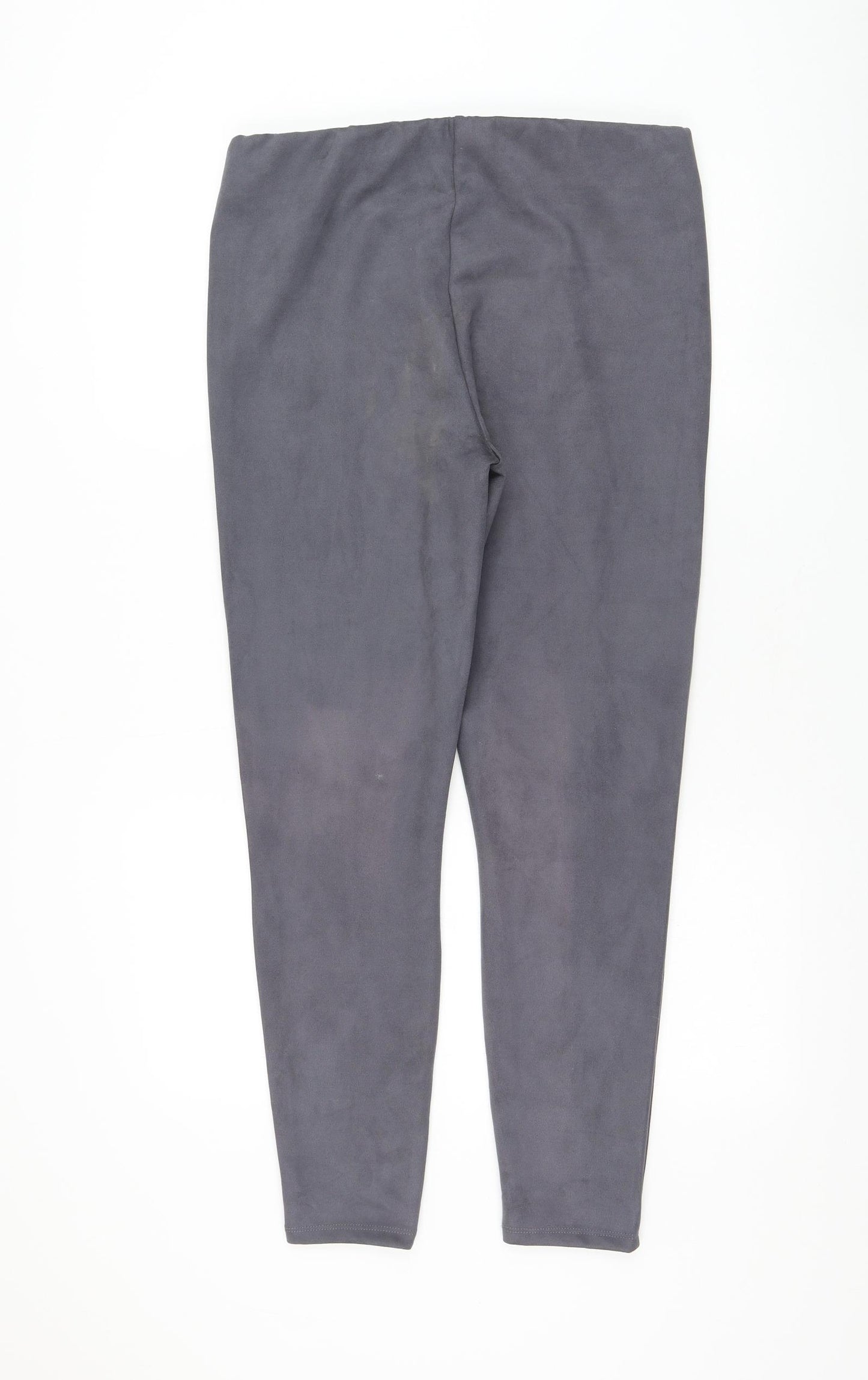 New Look Womens Grey Polyester Capri Leggings Size 14 L27 in