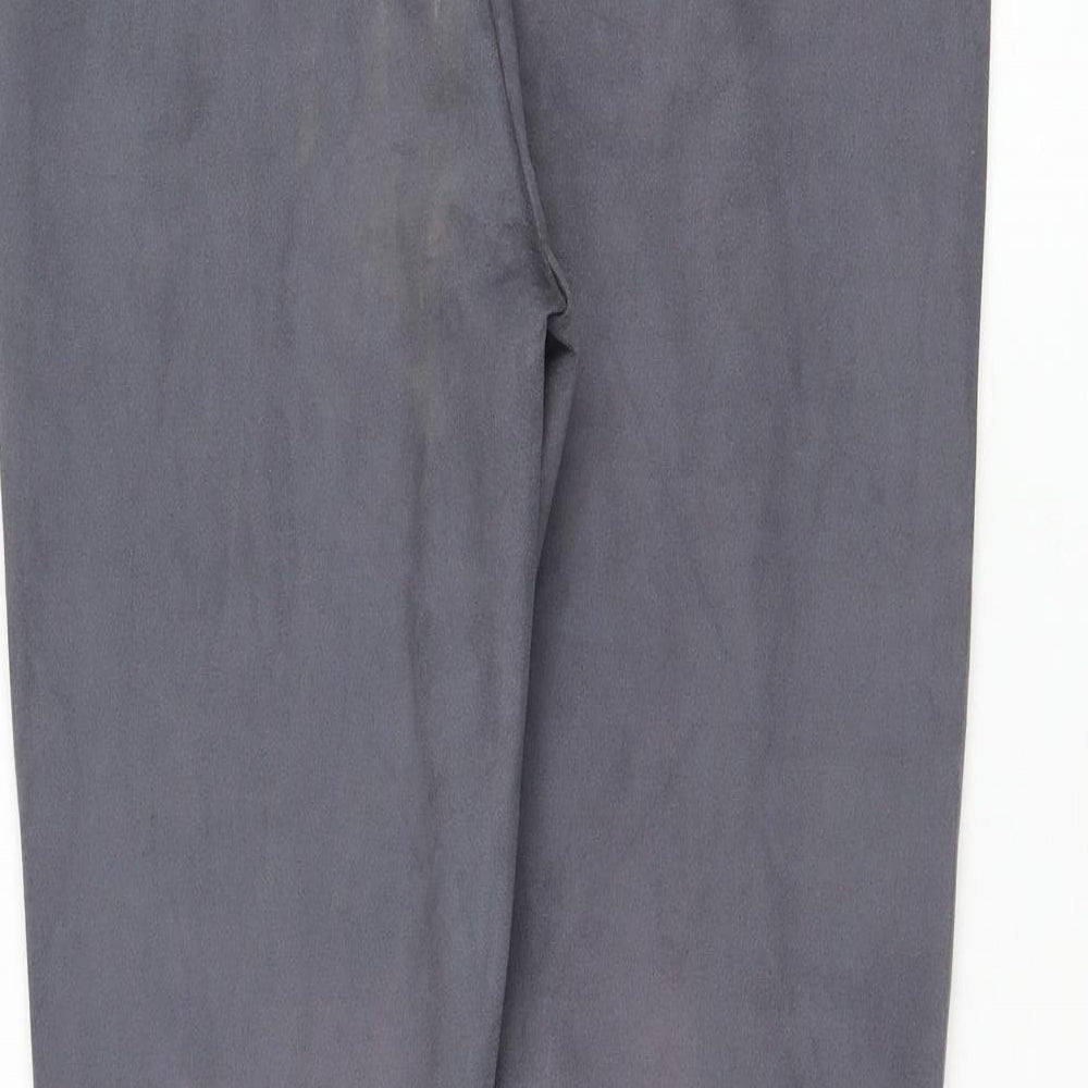 New Look Womens Grey Polyester Capri Leggings Size 14 L27 in