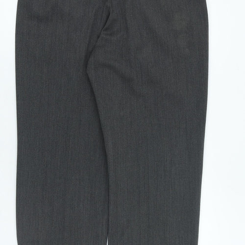 Prestige Mens Grey Polyester Trousers Size 36 in L29 in Regular Button
