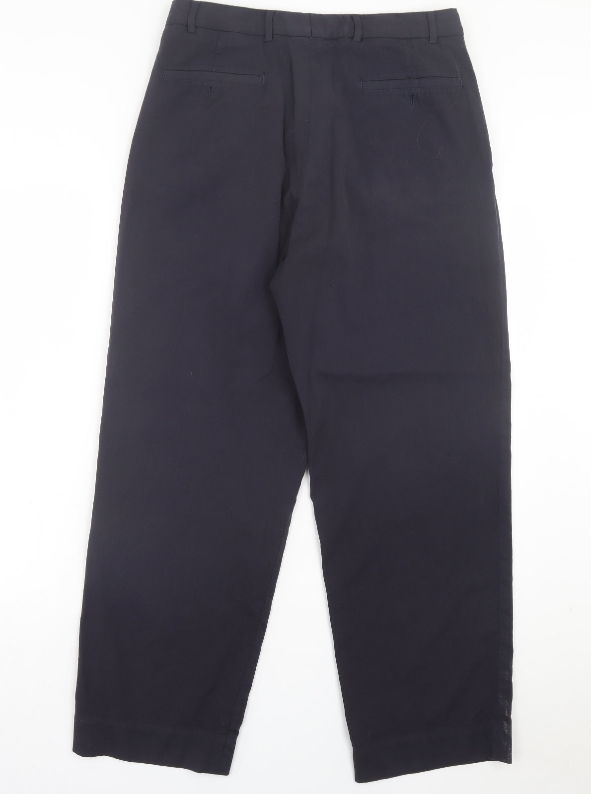 Lancer Mens Blue Wool Trousers Size 34 in L29 in Regular Button