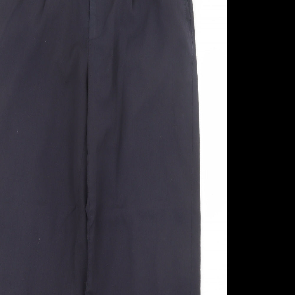 Lancer Mens Blue Wool Trousers Size 34 in L29 in Regular Button