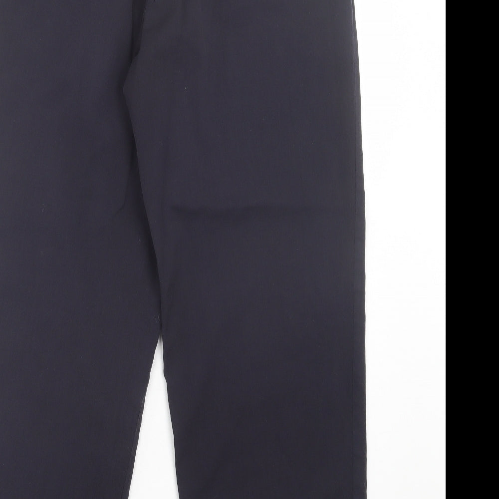 Lancer Mens Blue Wool Trousers Size 34 in L29 in Regular Button